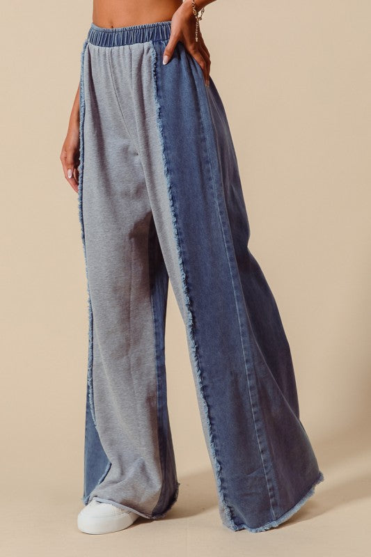 Denim Terry Pants