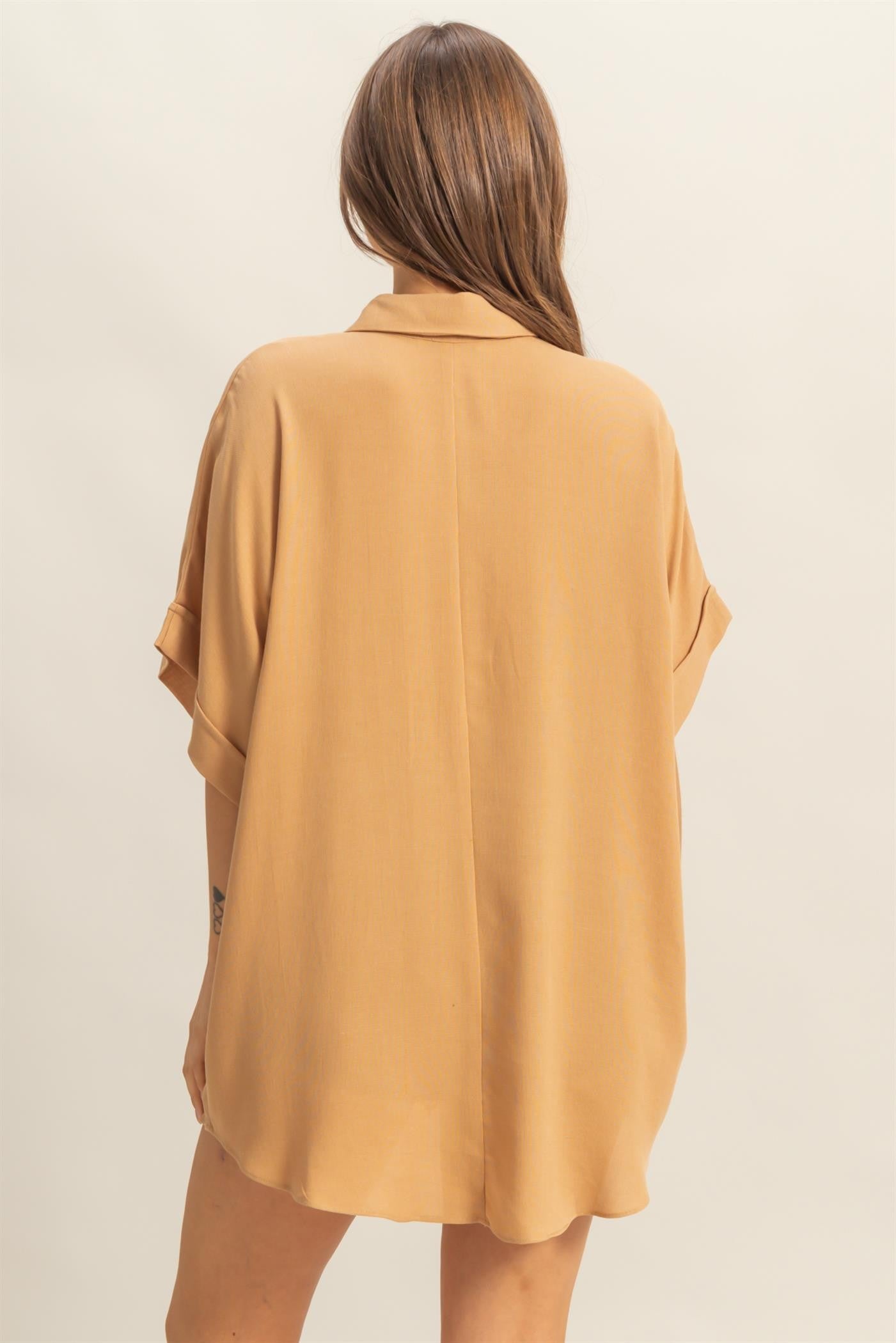 1/2 Button Collared Shirt