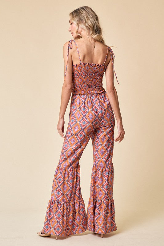 Orange Boho Jumpsuit