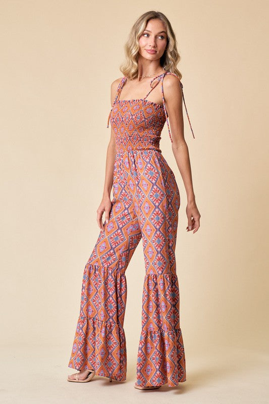 Orange Boho Jumpsuit