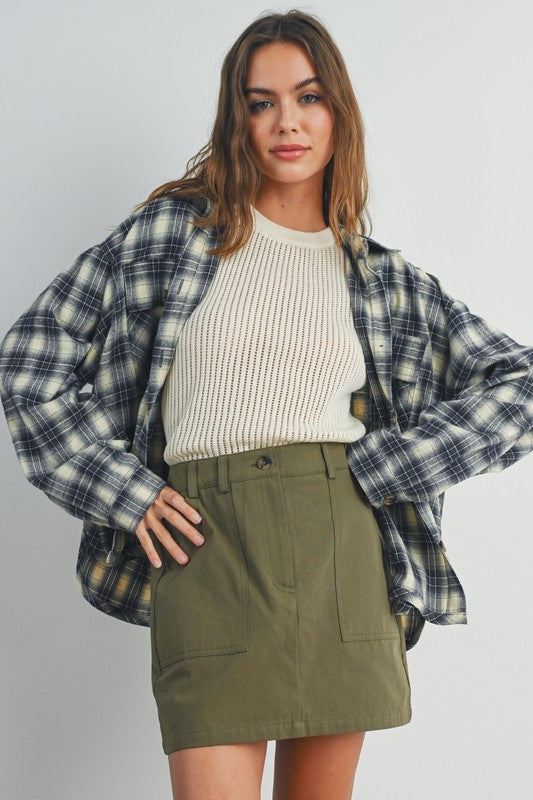 Relaxed Plaid Shacket