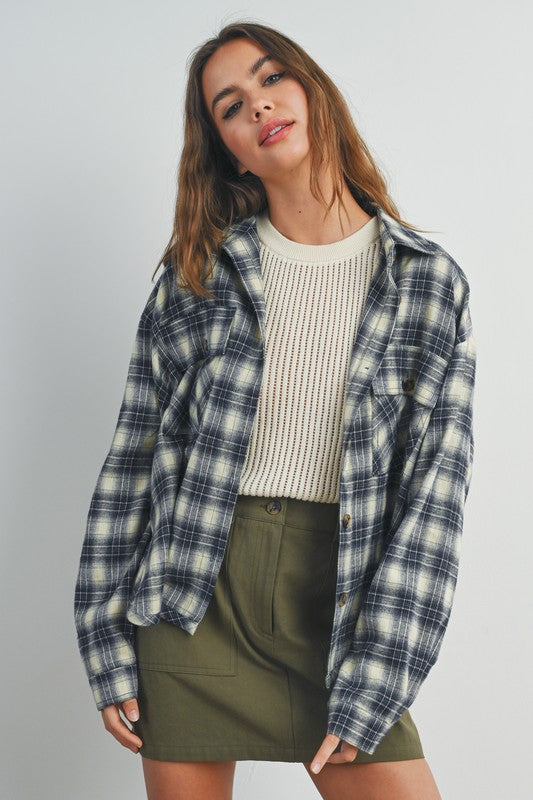 Relaxed Plaid Shacket