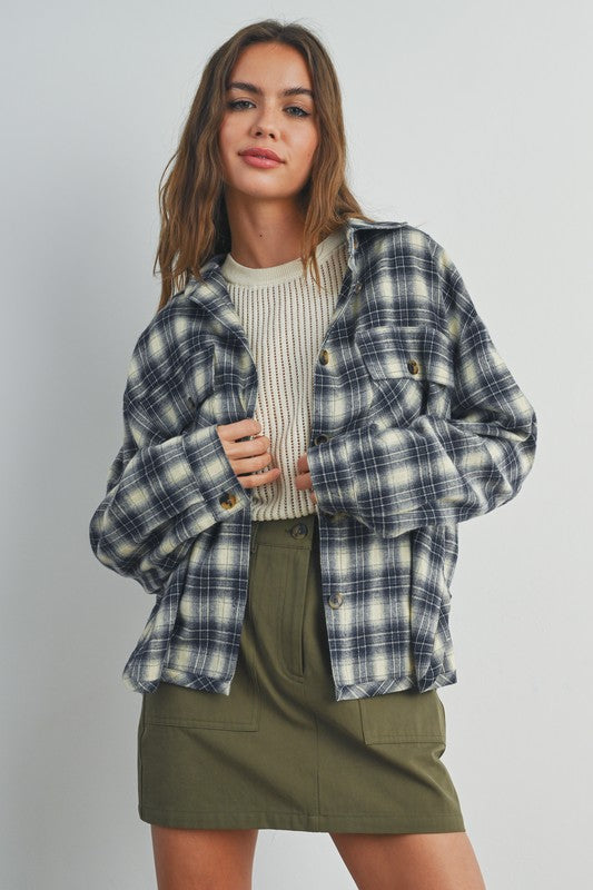 Relaxed Plaid Shacket