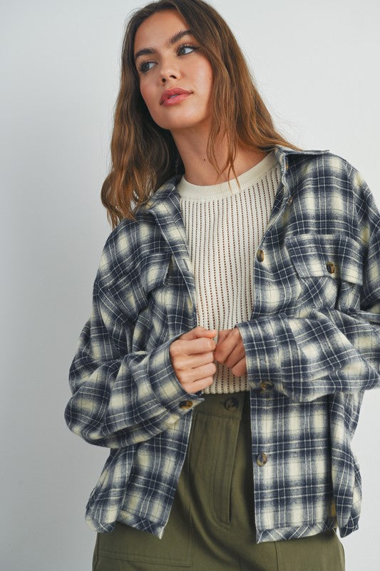 Relaxed Plaid Shacket