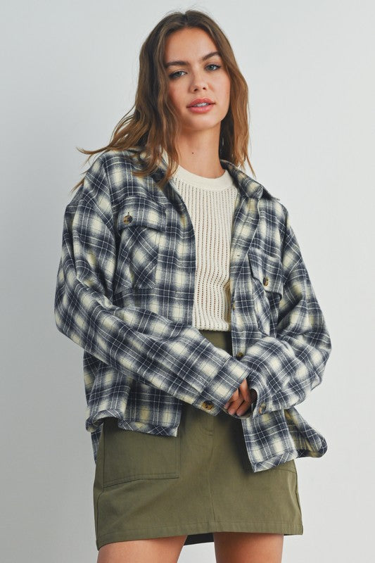Relaxed Plaid Shacket