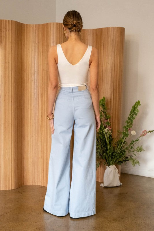 Reversible V Neck Crop