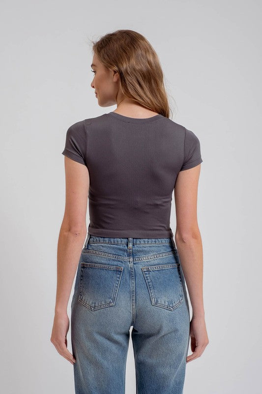 Reversible Crop Tee