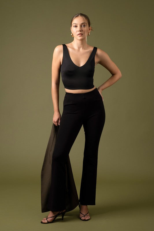 Reversible V Neck Crop