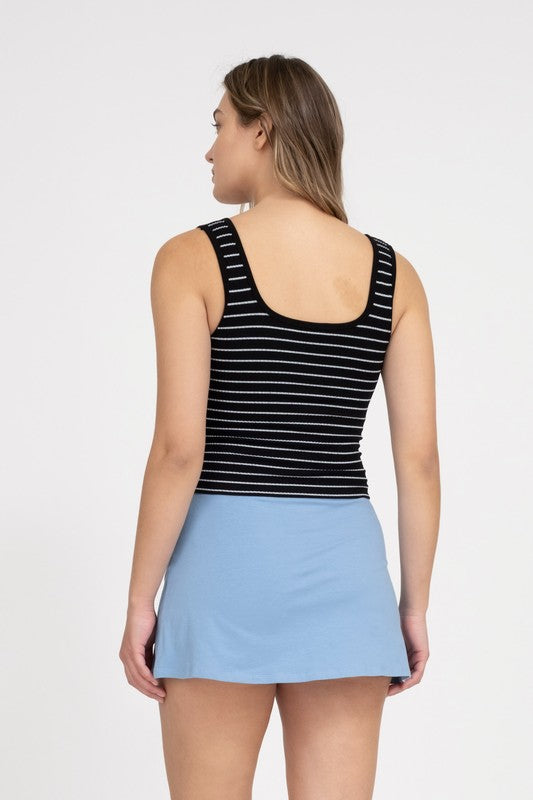Striped Scoop Crop