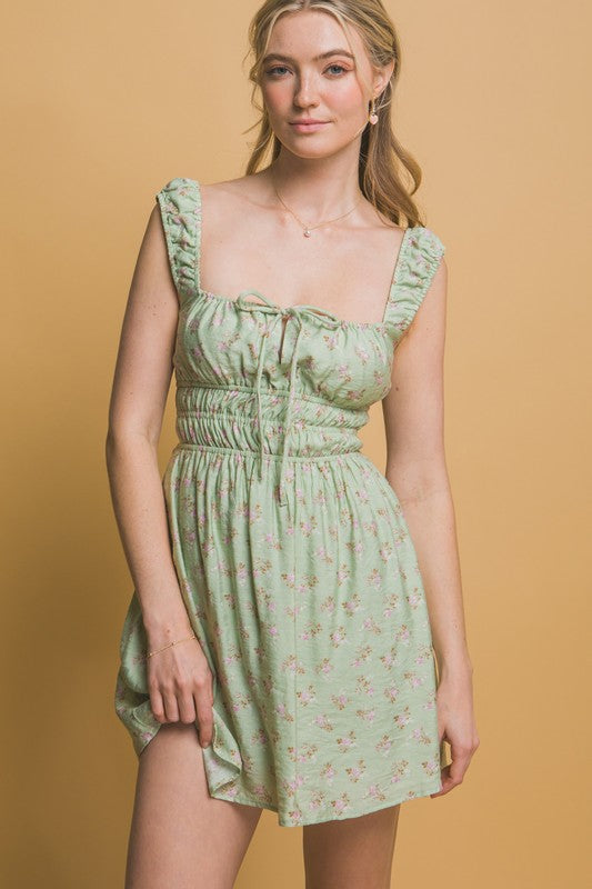Floral Square Peasant Mini