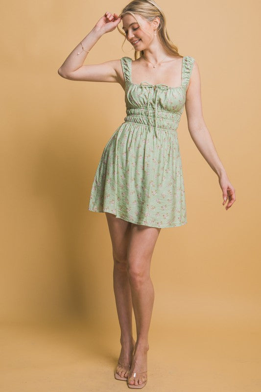 Floral Square Peasant Mini