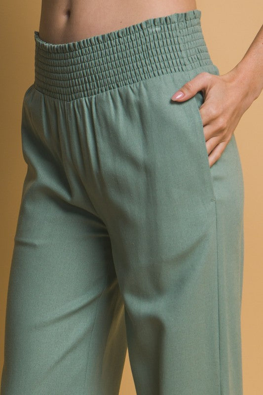 Shirred Waist Pants