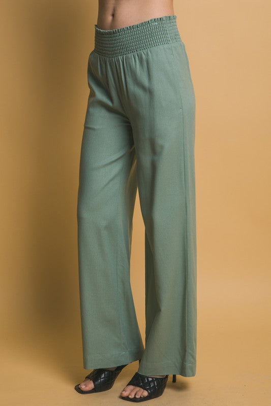 Shirred Waist Pants