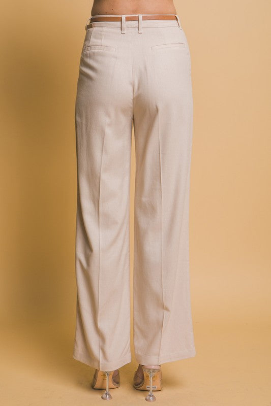 Khaki Belted Pants