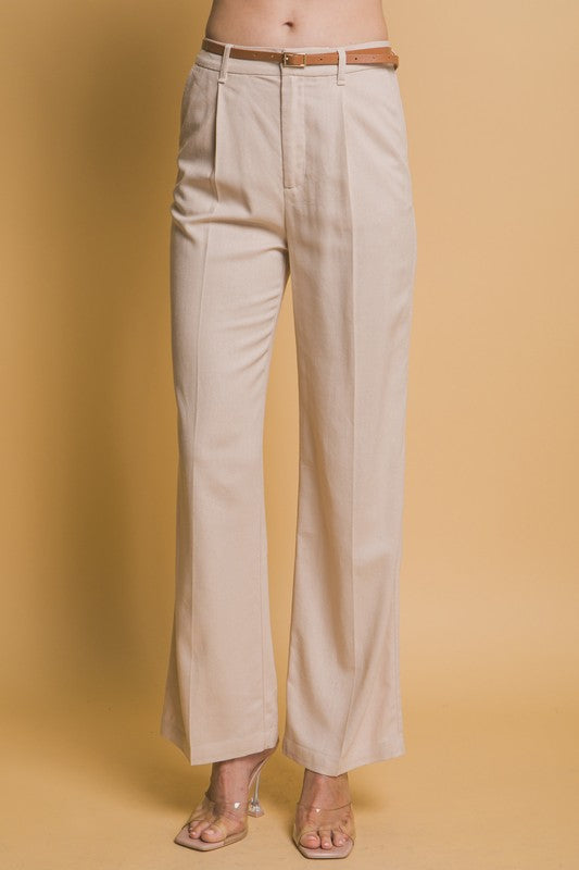Khaki Belted Pants