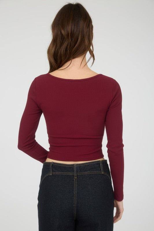 Square Hook n Eye Long Sleeve