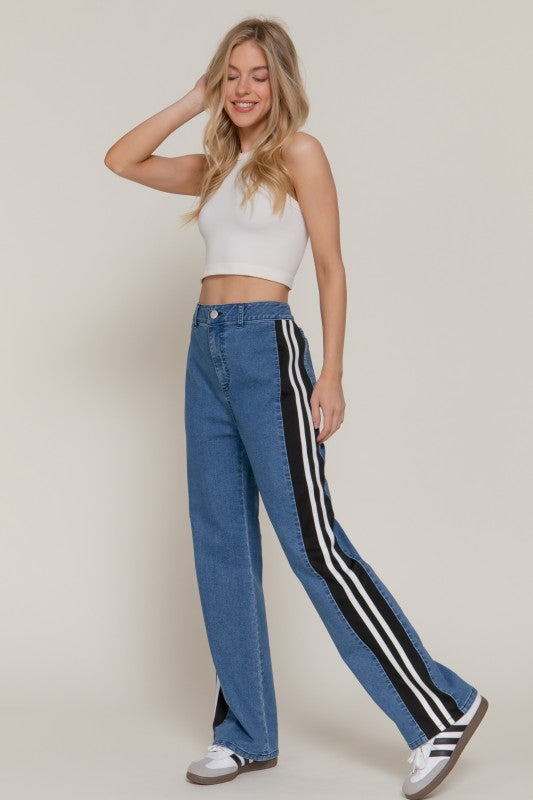 Athletic Stripe Jeans
