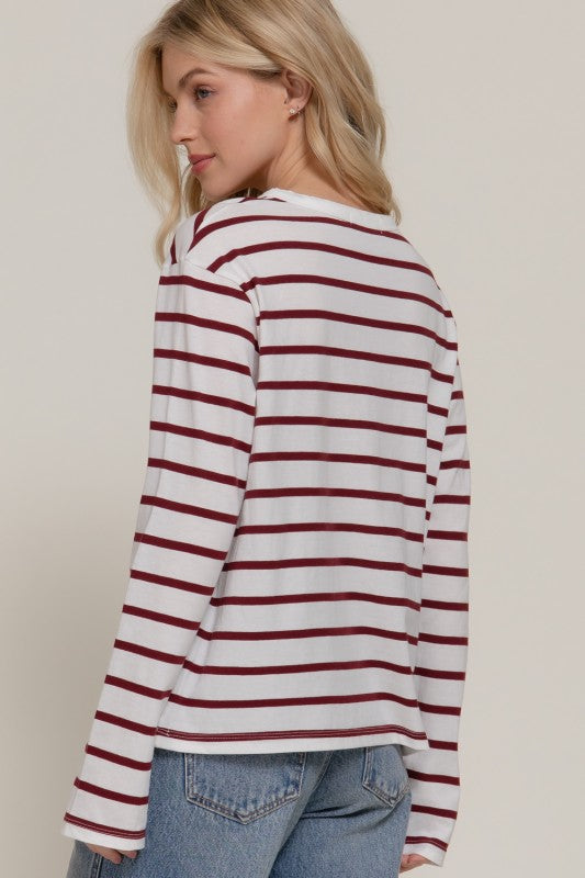 Relaxed Stripe Long Sleeve