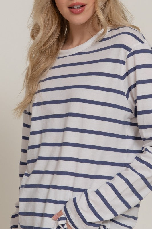 Relaxed Stripe Long Sleeve