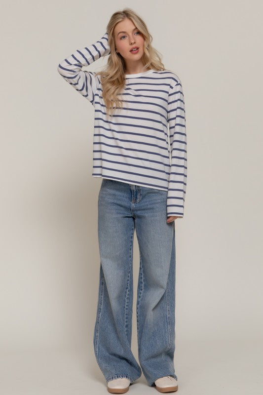 Relaxed Stripe Long Sleeve