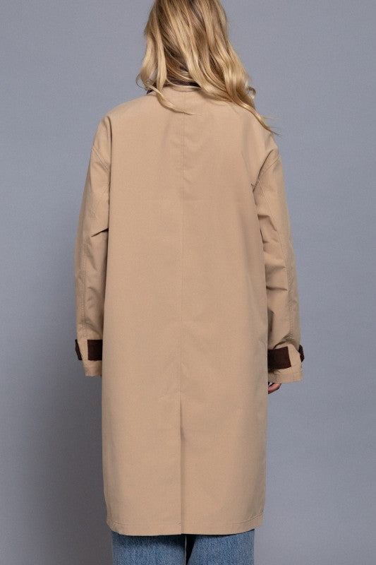 Khaki Contrast Trench
