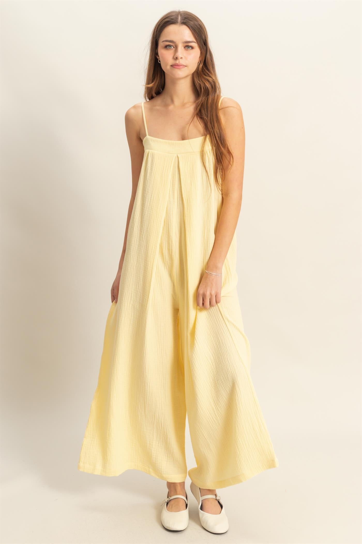 Lemon Wide Leg Jumpsuit