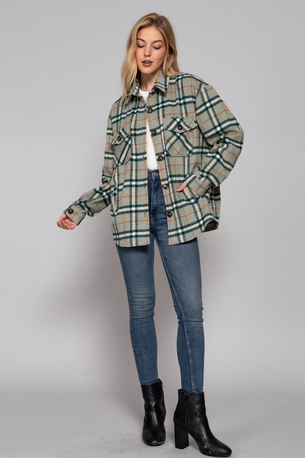 Olive Cream Wool Jacket