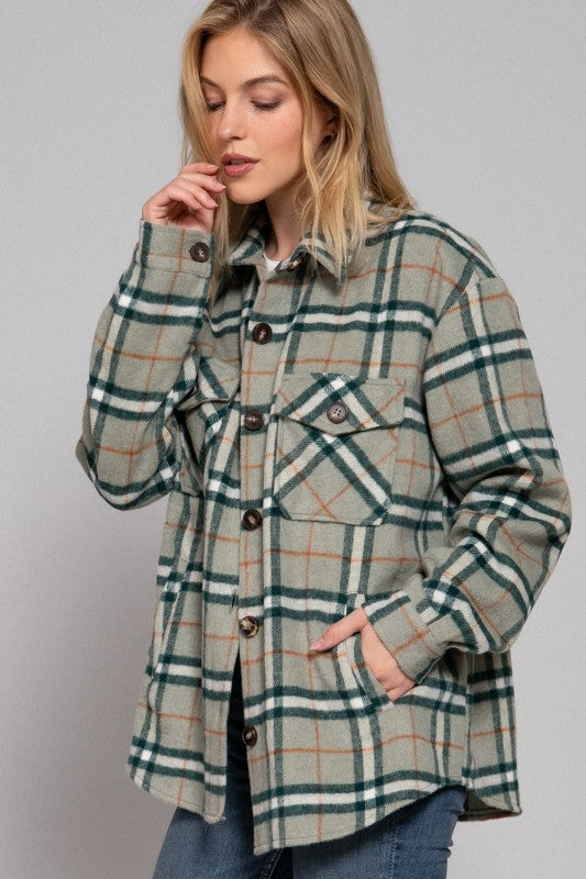 Olive Cream Wool Jacket