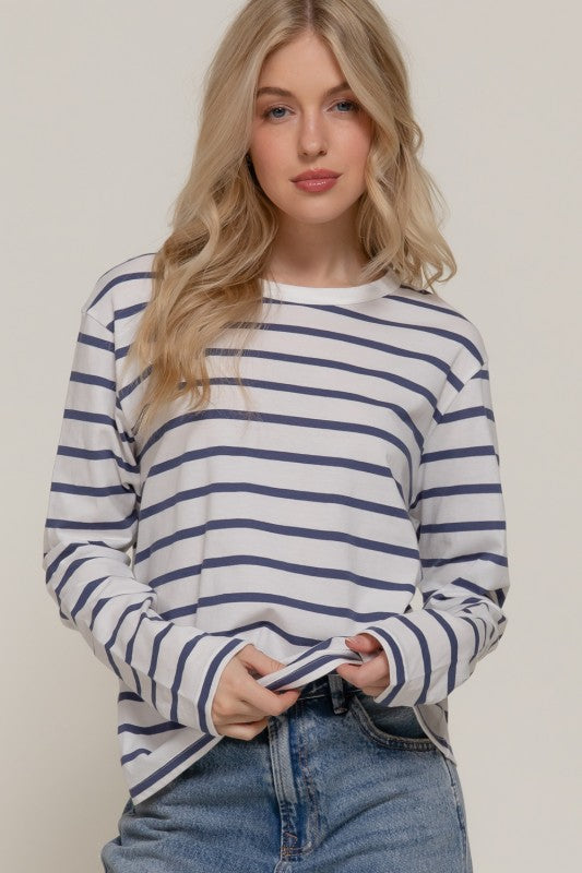 Relaxed Stripe Long Sleeve