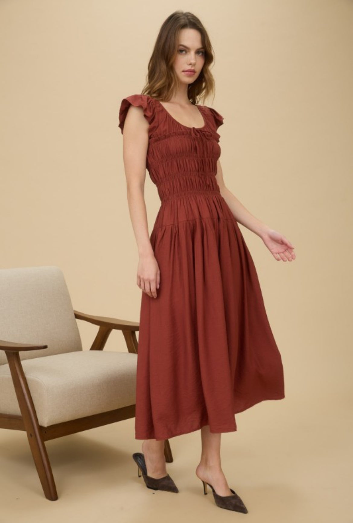 Sienna Shirred Dress