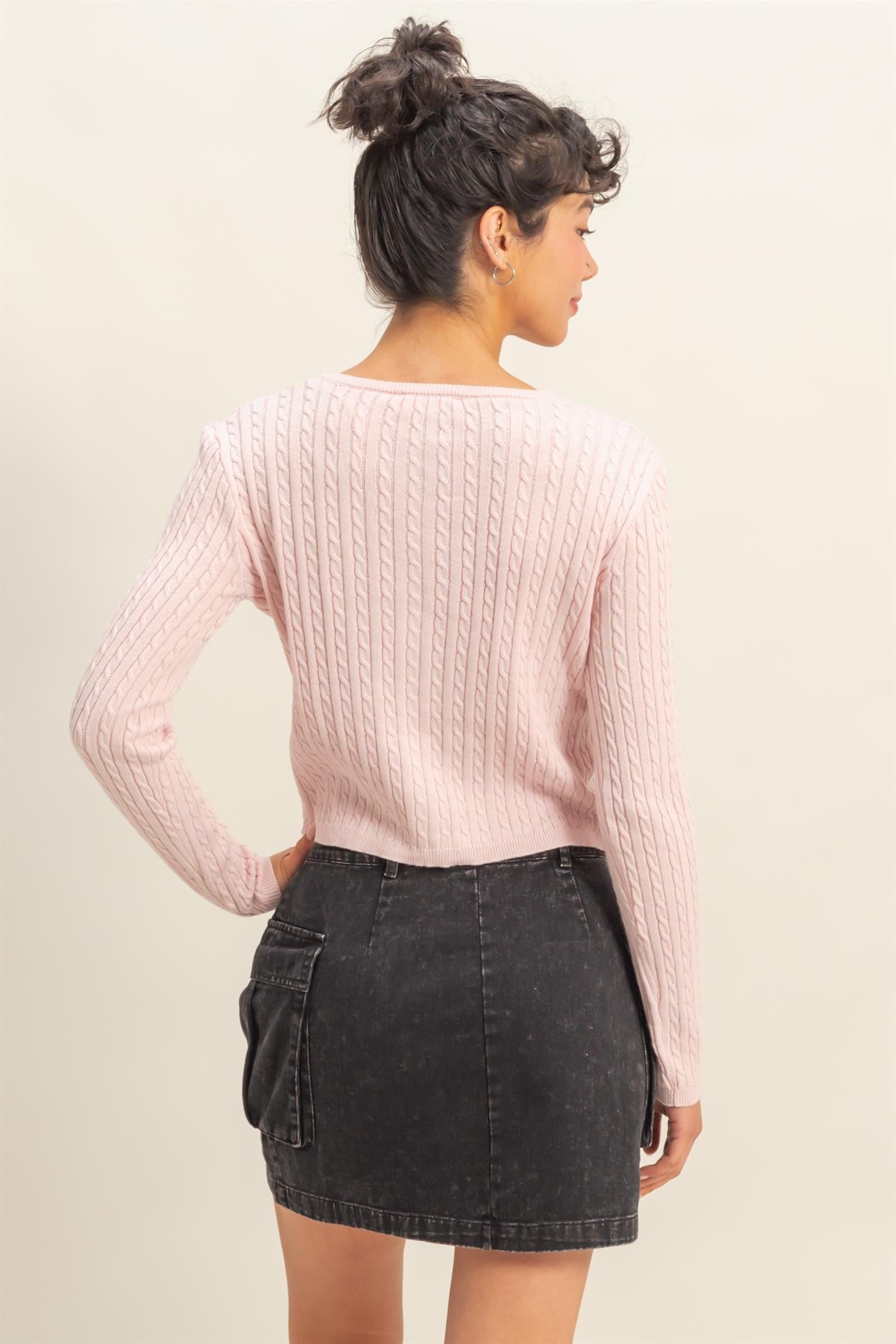 Mini Cable Knit Cardi
