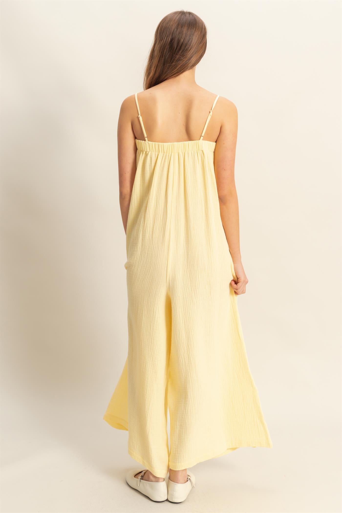 Lemon Wide Leg Jumpsuit