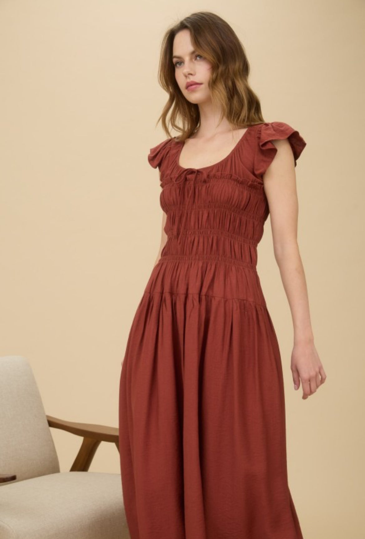 Sienna Shirred Dress