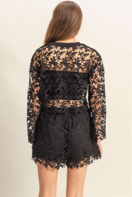 Black Lace Crop