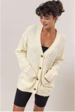 Waffle Knit Cardi