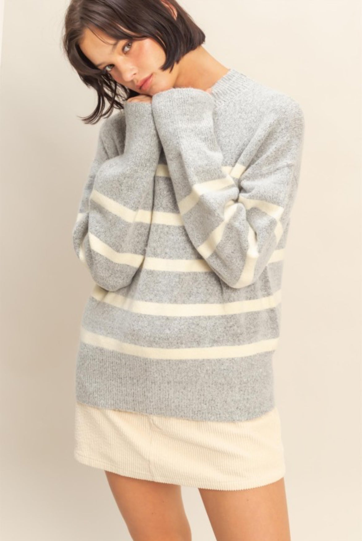 Striped Contrast Sweater