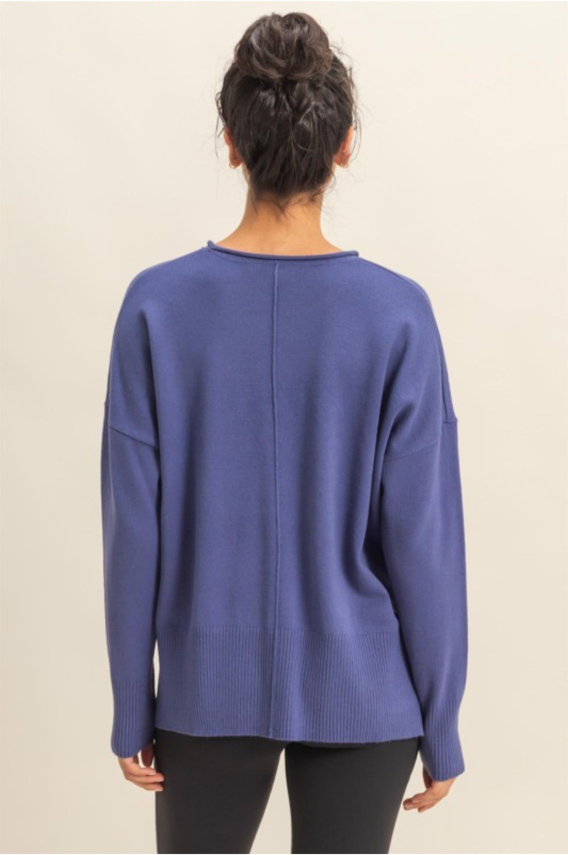 Indigo Accent Seam Sweater