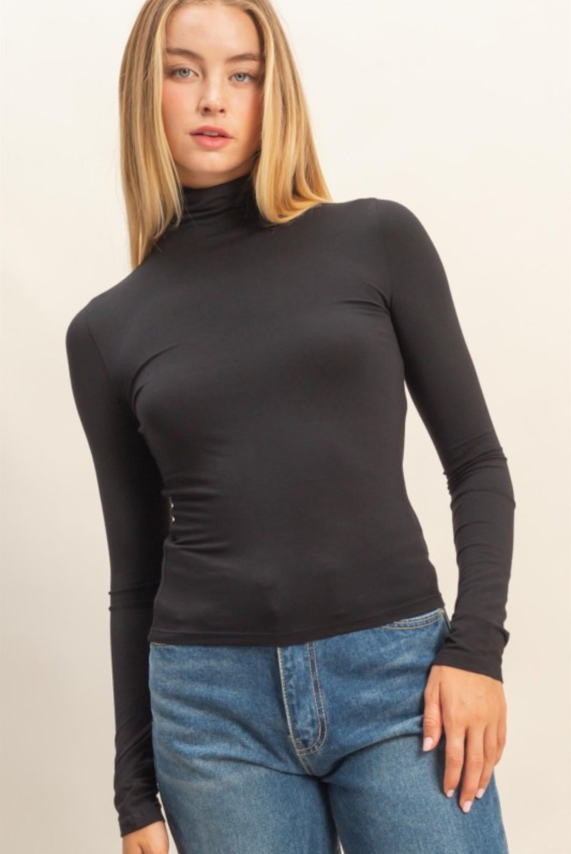 Fitted Mock Long Sleeve