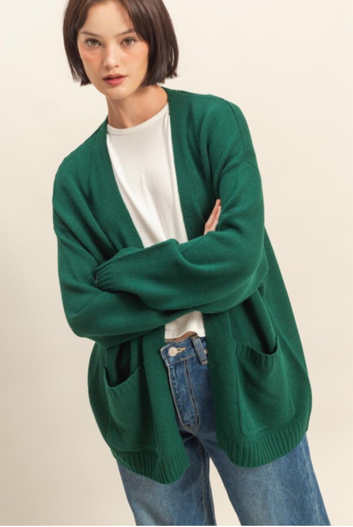 Dark Green Cardi