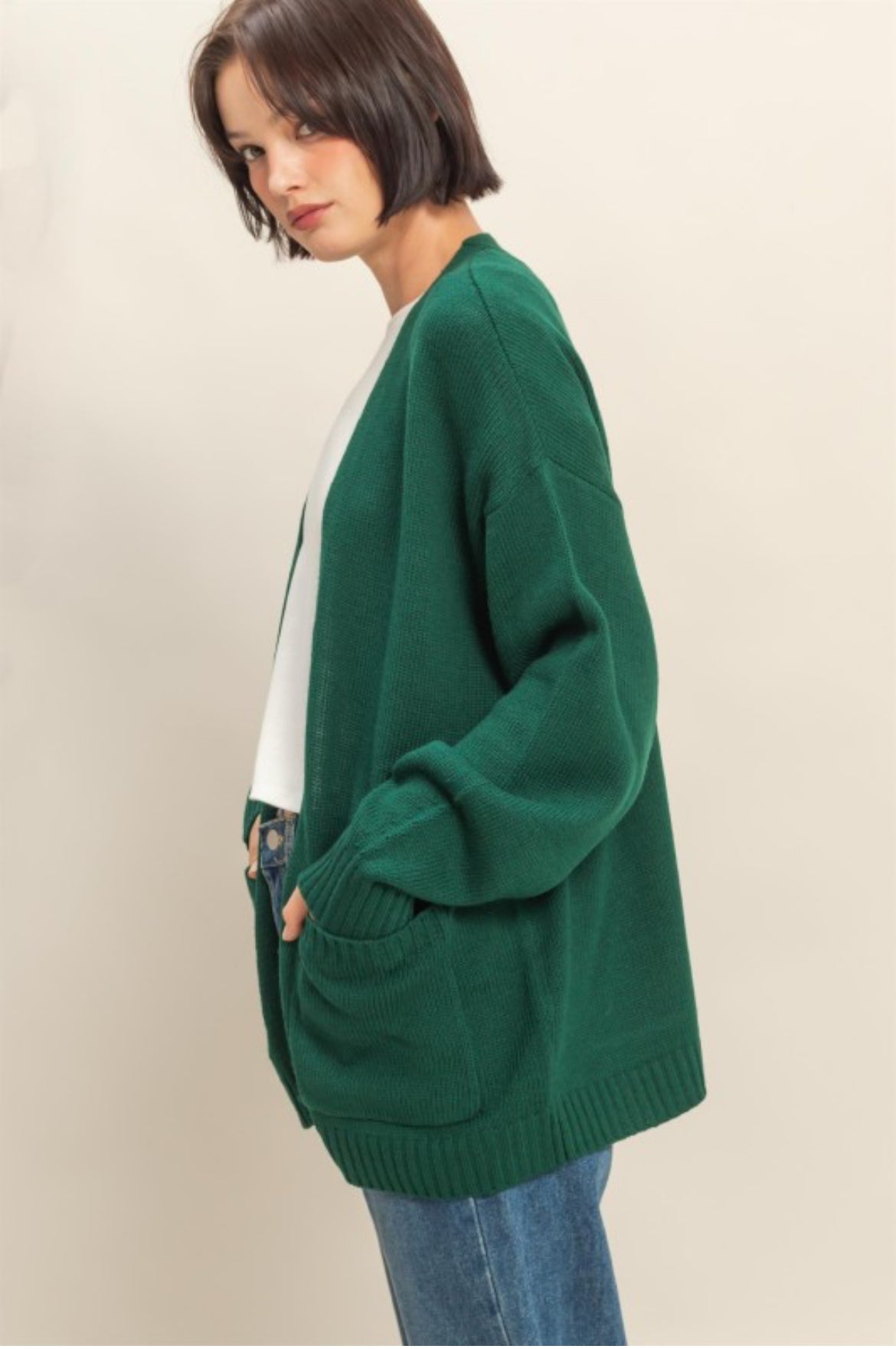 Dark Green Cardi