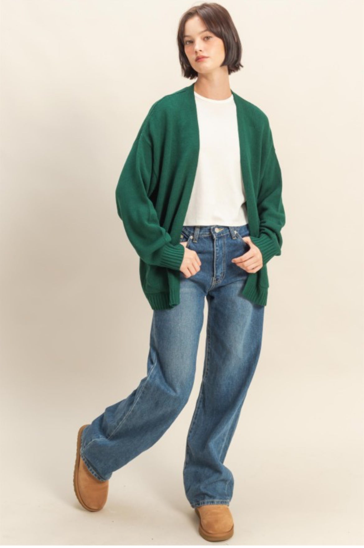 Dark Green Cardi