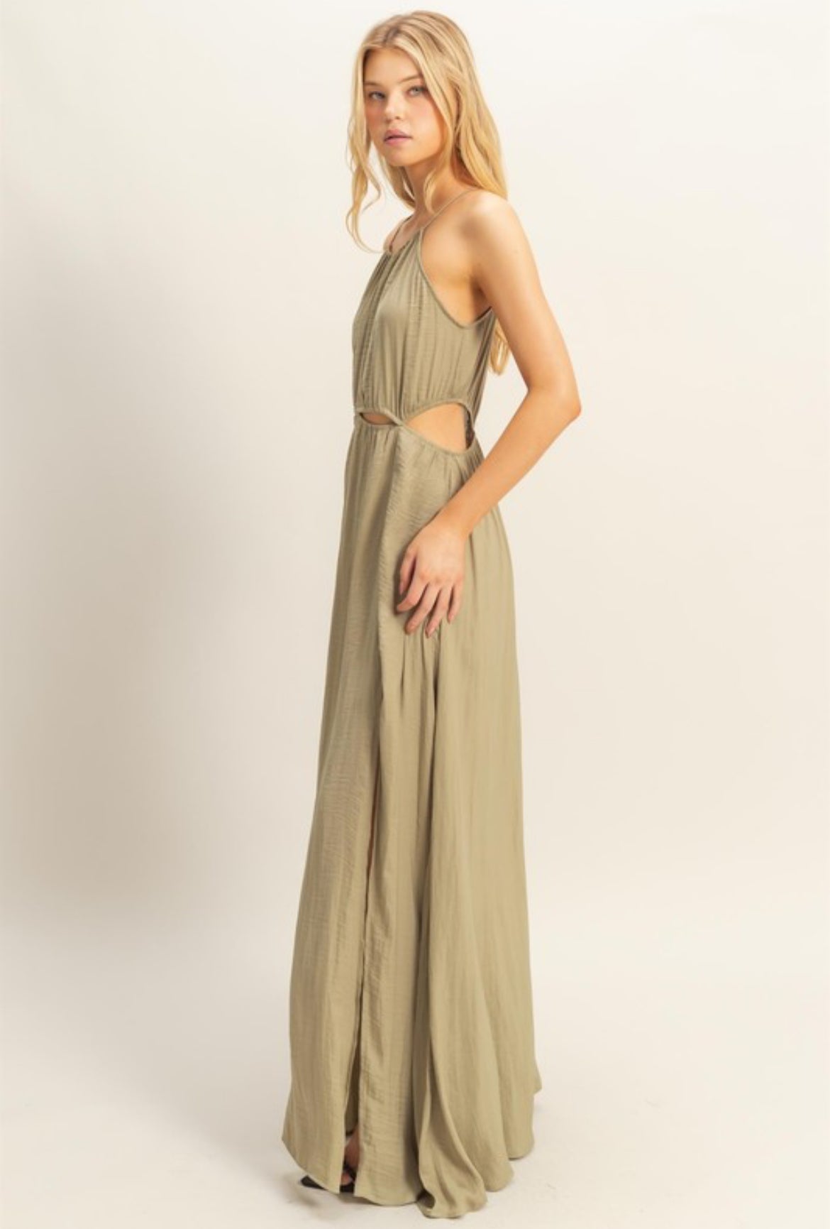 Olive Cutout Maxi