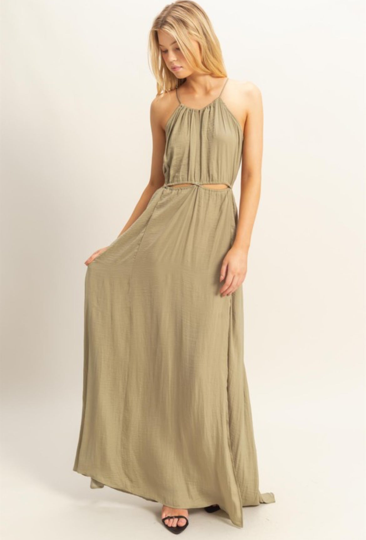 Olive Cutout Maxi