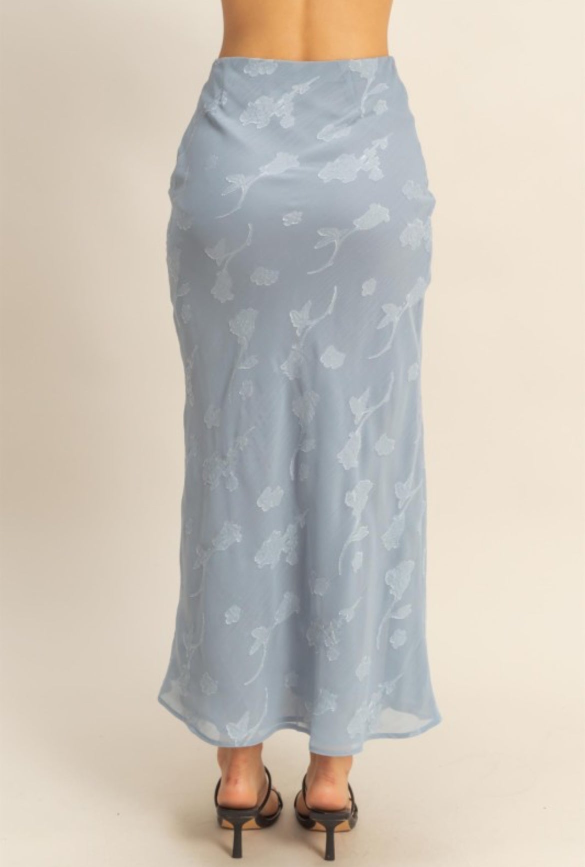 Floral Satin Tie Skirt