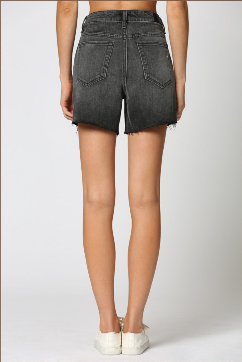 Hidden Washed Black Shorts