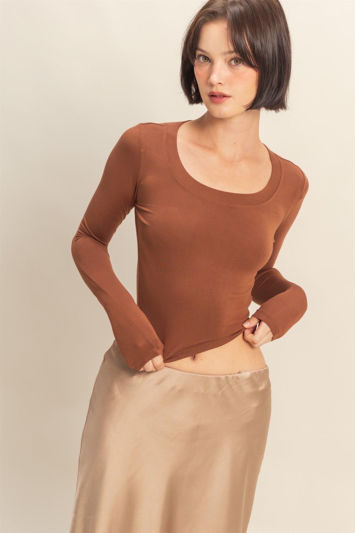 Thin Long Sleeve Crop