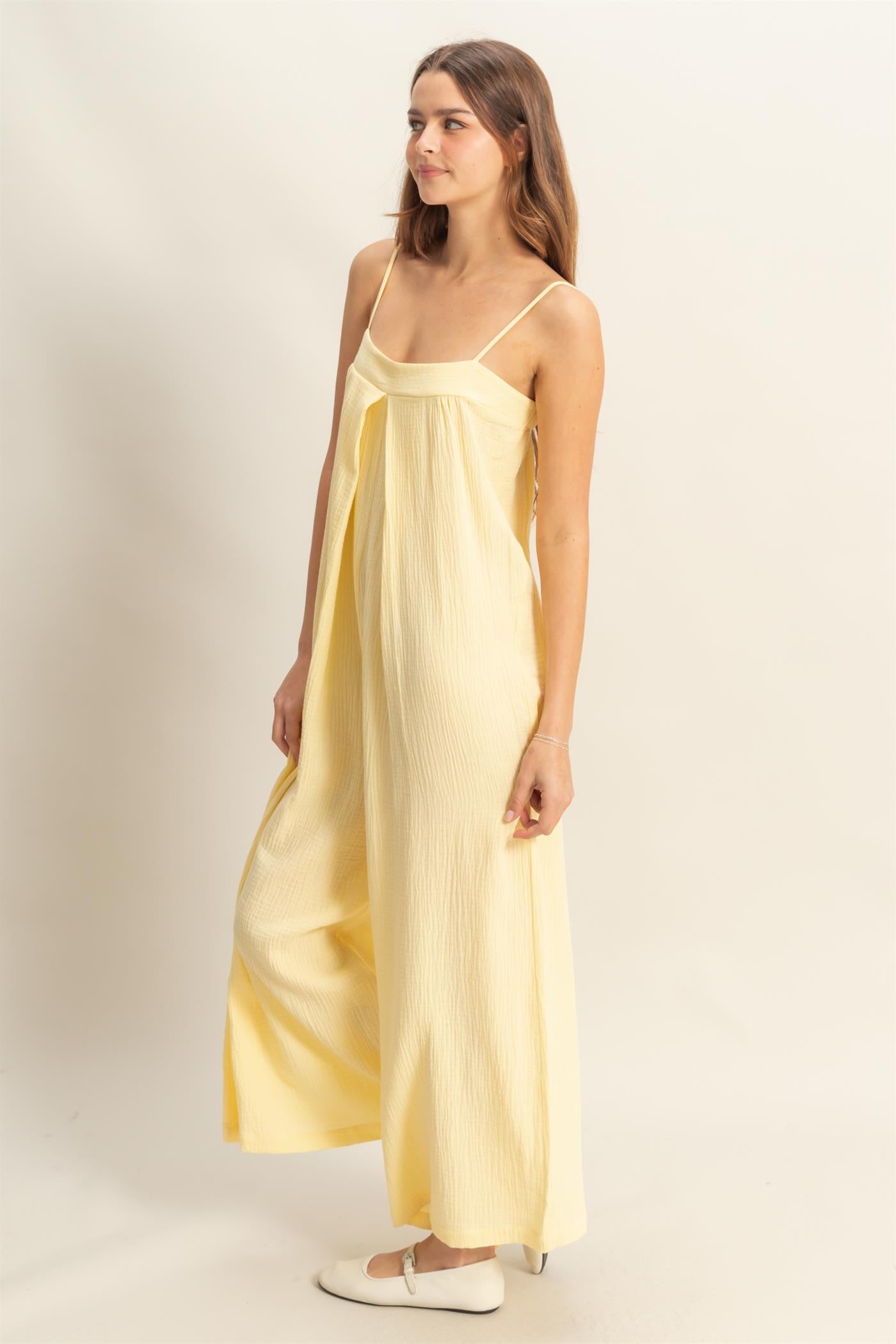 Lemon Wide Leg Jumpsuit