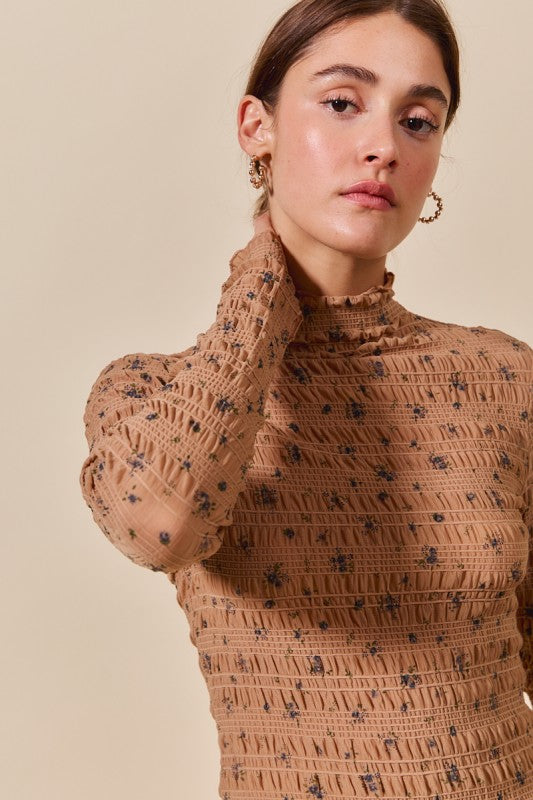 Floral Mesh Long Sleeve