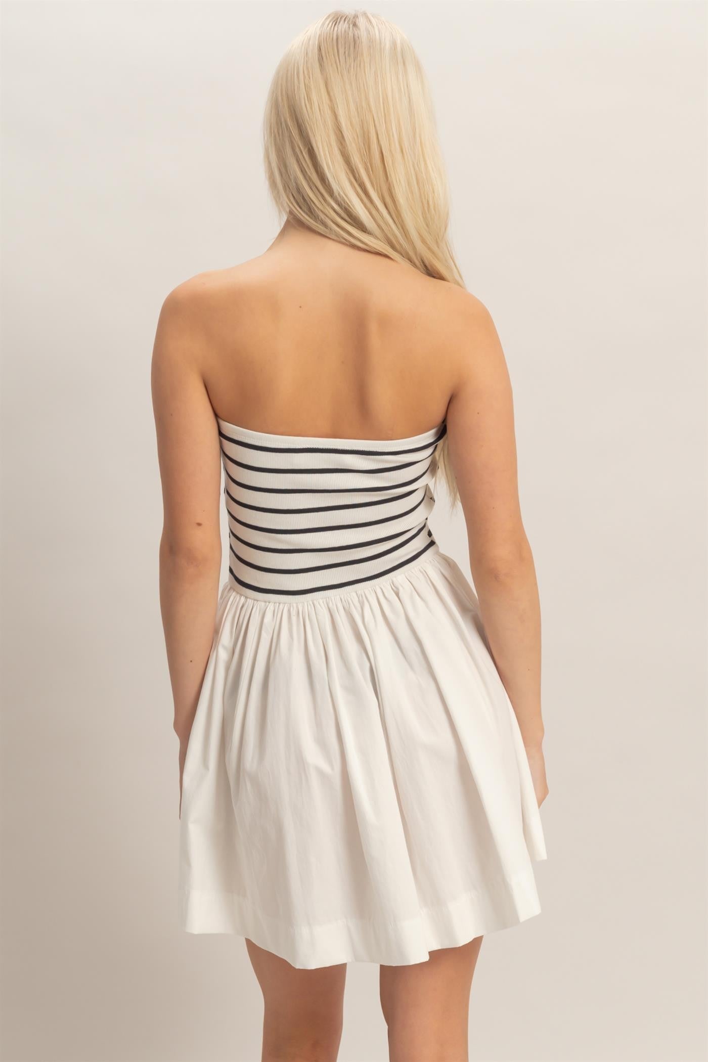 Strapless Stripe Dress