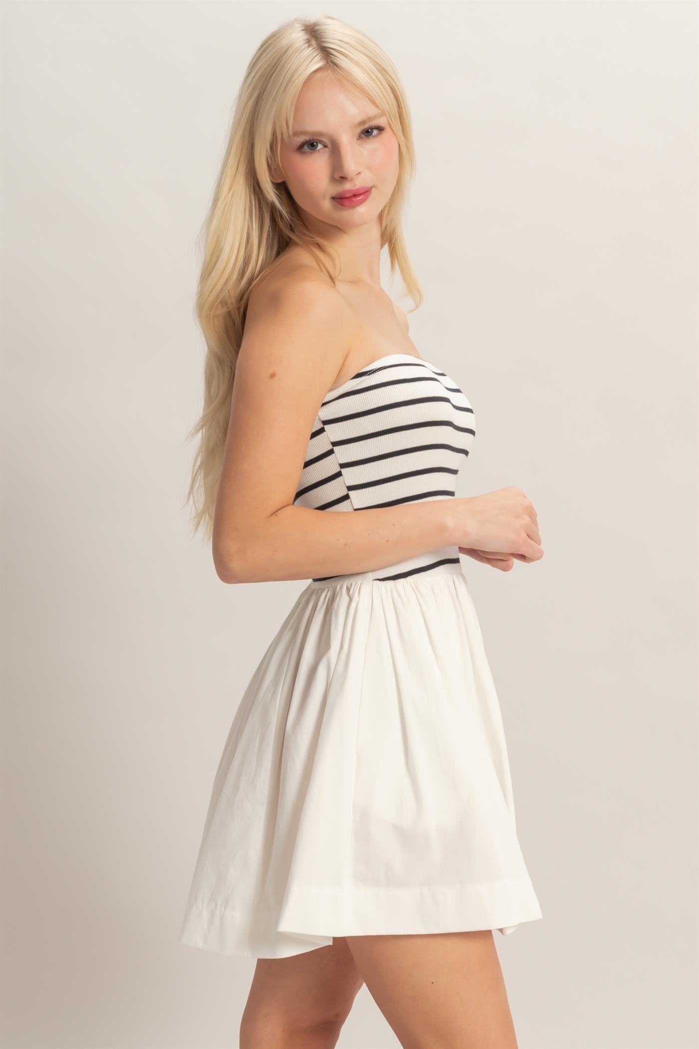 Strapless Stripe Dress